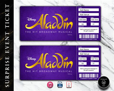 aladdin tickets for sale