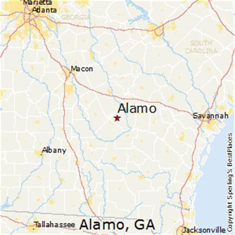 Alamo Georgia Map