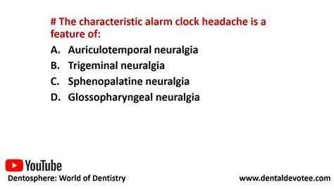 Alarm Clock Headache Seen In Trigeminal Neuralgia