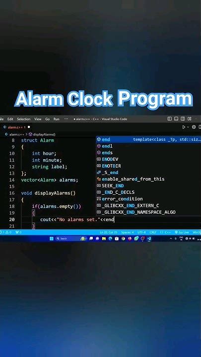 Alarm Clock In C++