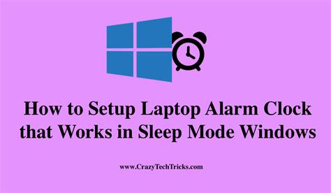 Alarm Clock That Works When Computer Is In Sleep Mode