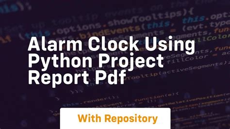 Alarm Clock Using Python Project Report Pdf