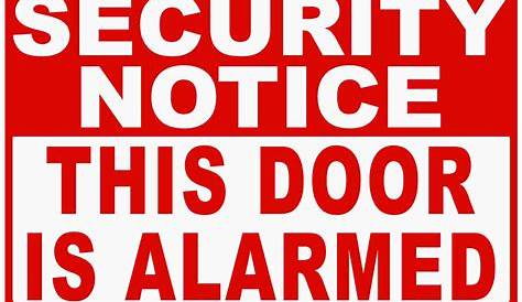 THIS DOOR IS ALARMED Buy Now Discount Safety Signs