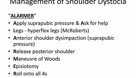 Alarmer Dystocia PPT Shoulder PowerPoint Presentation ID1615952