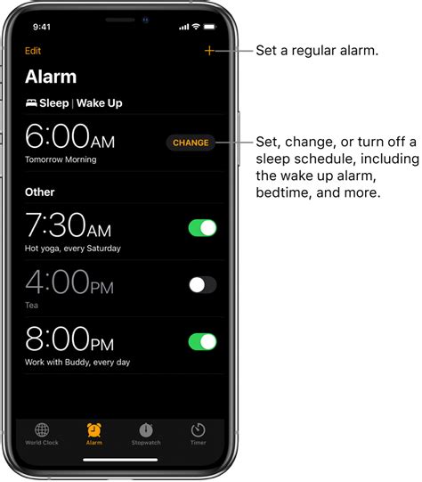 Alarms Tab iPhone
