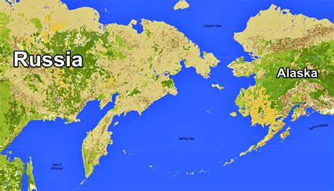 Alaska Map And Russia