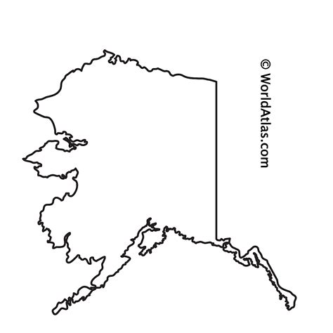 Alaska Map Black And White
