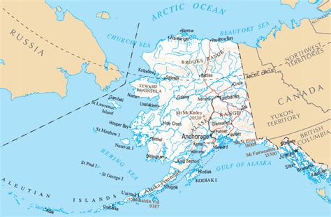Alaska Map Bodies Of Water