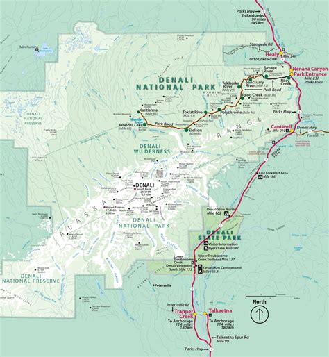 Alaska Map Denali National Park