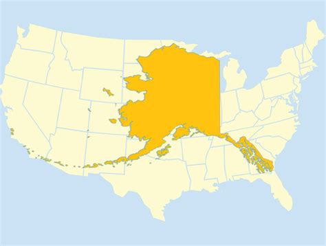 Alaska Map Over Us