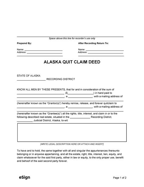 Alaska Quitclaim Deed from Corporation to Individual US Legal Forms