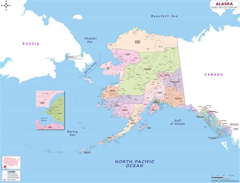 Alaska Zip Code Map