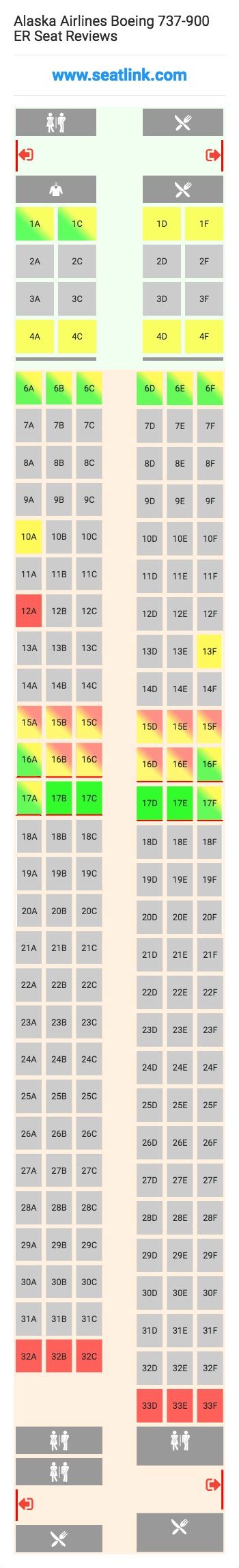 alaska airlines 737-900 seating chart