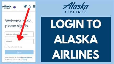 alaska airlines login to access account