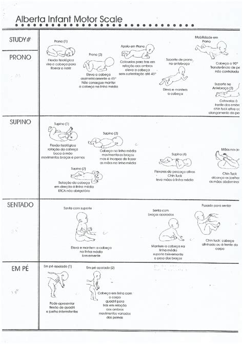 Alberta Infant Motor Scale Printable