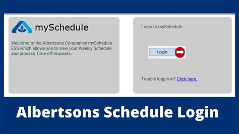 albertsons schedule login