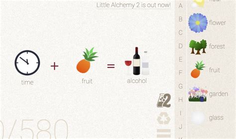 alcohol in little alchemy 2