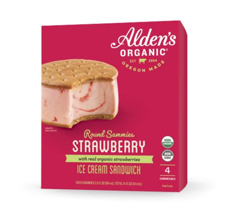 alden's organic strawberry ice cream