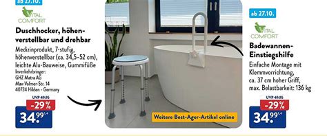 Angebot Aldi Nord WENKO BadewannenEinstiegshilfe Aldi