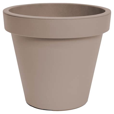 Gartenfreude Pflanzkübel Polyrattan Blumentopf, Grau, 36 x 36 x 36 cm