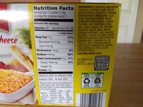 Aldi Cheese Calories