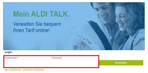 aldi login talk