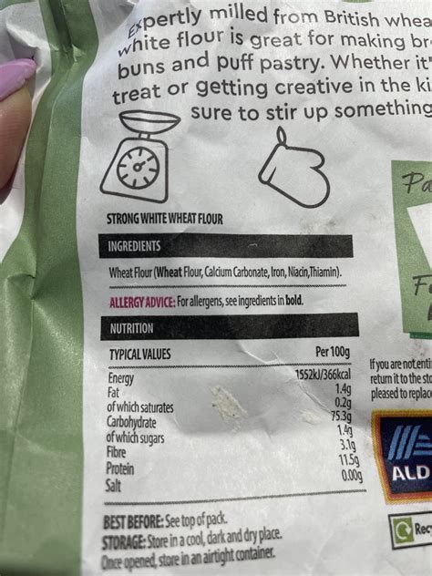 Aldi Product Ingredients