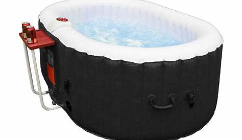 ALEKO HTIR4BRW Round Inflatable Hot Tub Spa With Cover - 4 Person - 210