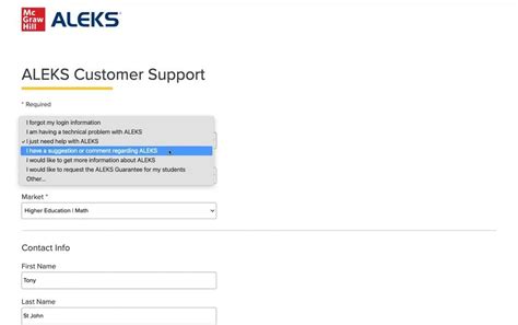 Aleks Customer Service