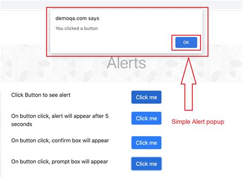 alert box example in selenium