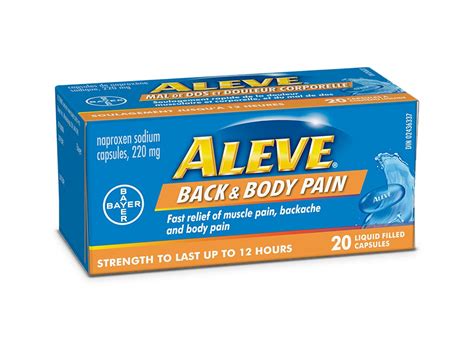 aleve back and body ingredients