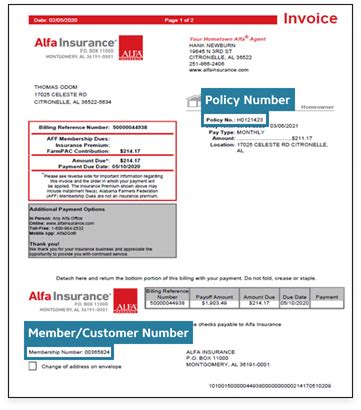 alfa insurance pay bill by mail