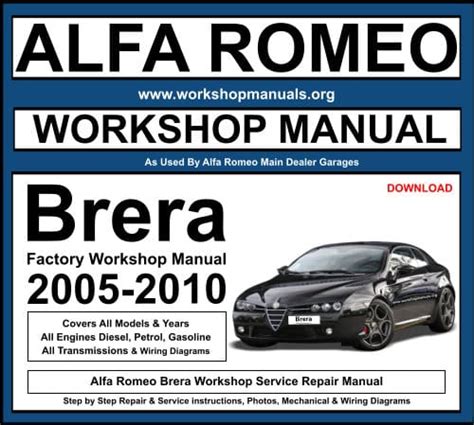 alfa romeo brera workshop manual