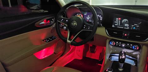 alfa romeo giulia interior ambient lighting