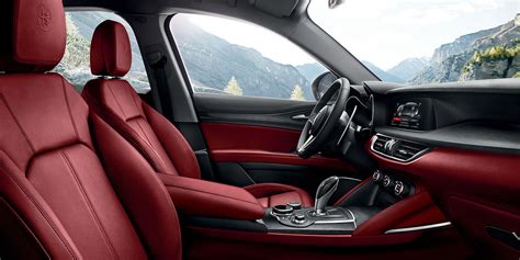 alfa romeo stelvio red interior for sale