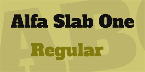 Discover the Professional Appeal of Alfa Slab One Font Regular | Enhance Your Designs Today!