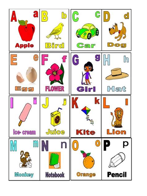 alfabeto en ingles ilustrado