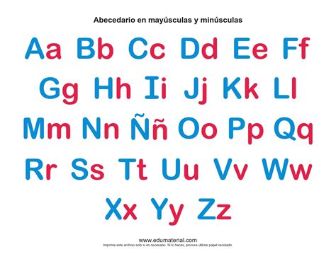 alfabeto mayusculas y minusculas