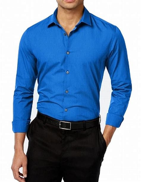 alfani dress shirt small light blue slim fit