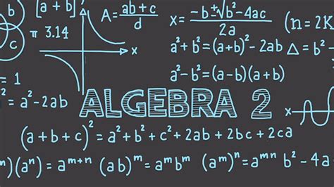 algebra 2 math topics