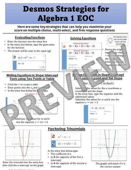 Algebra Eoc Calculator Section