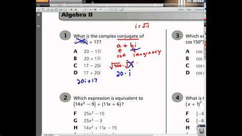 algebra ii eoc practice test