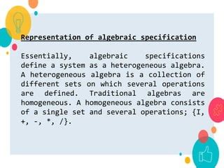 algebraic specification in software engineering ppt