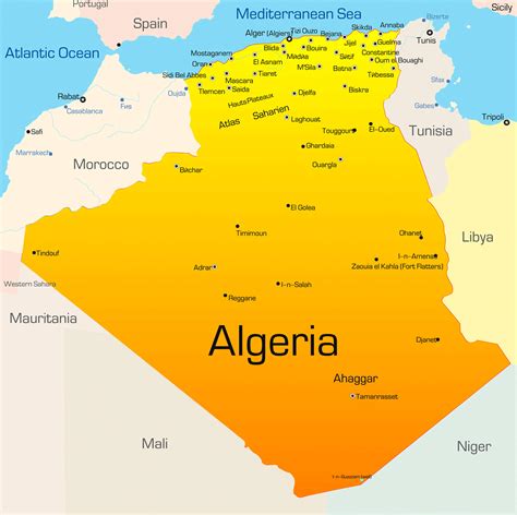 Karta Över Algeriet Och och fler bilder på Afrika