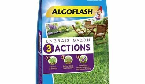 Algoflash 3 Actions Engrais Gazon ALGOFLASH Pour 250m² SERRESETABRIS