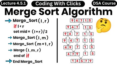 algorithm for merge sort in daa