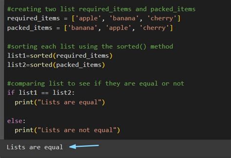 algorithm to compare two lists
