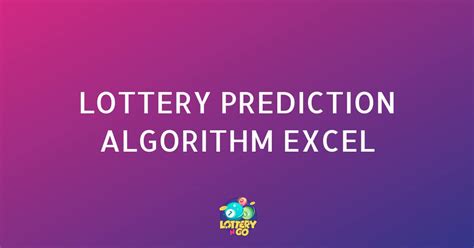 algorithm to predict lottery numbers