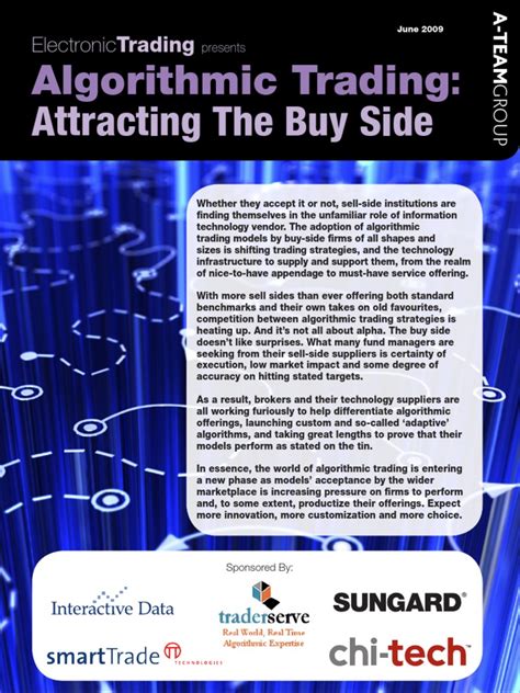 Algorithmic Trading A Buy Side Handbook