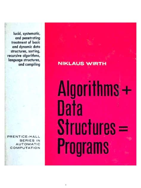 Algorithms Data Structures Programs Book By Niklaus Wirth Pdf